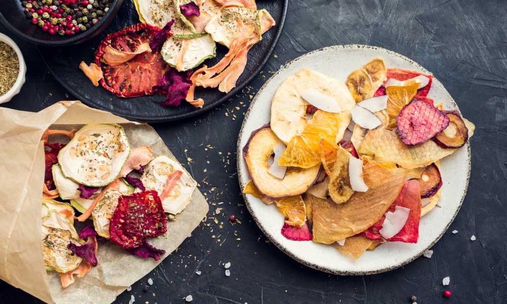 Assorted dehydrated fruit pieces